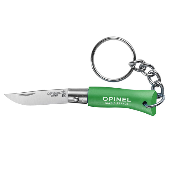 Opinel No.2 No.02 Keyring Stainless Folding Knife Green SKU 002273