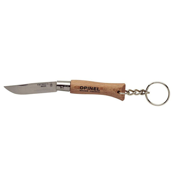 Opinel No.4 Folding Keyring Knife Beechwood SKU 000081