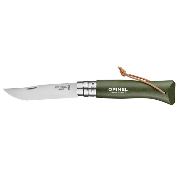 Opinel No.8 Colorama Forest Green Folding Knife SKU 001980