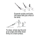12" Expandable Steel Baton w/ Key Ring SKU PF12TKR