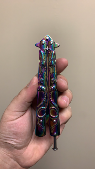 Rainbow Dragon Butterfly Knife SKU ABK6486RB – Highlander