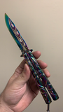 Rainbow Dragon Butterfly Knife SKU ABK6486RB