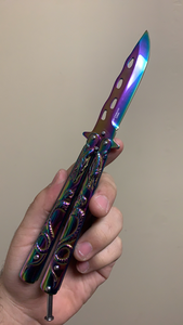 Rainbow Dragon Butterfly Knife SKU ABK6486RB