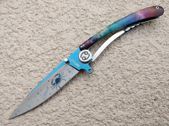 MTECH USA MANUAL FOLDING KNIFE Cancer zodiac