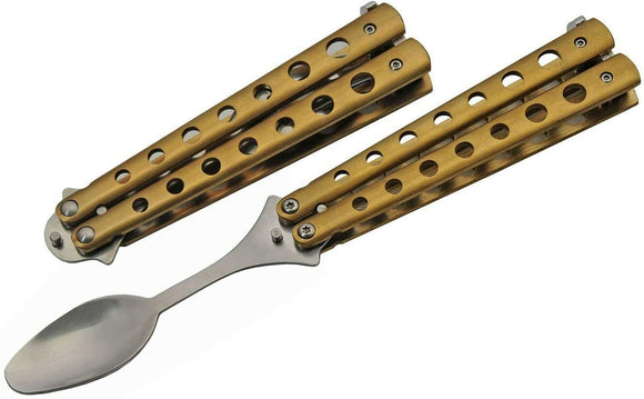 Butterfly Trainer Balisong Spoon SKU KA1247GD-SP