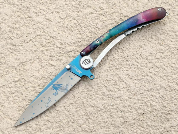 MTECH USA MANUAL FOLDING KNIFE virgo zodiac