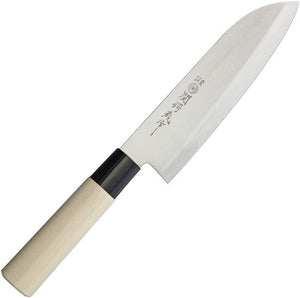Due Cigni Santoku Chef's Knife Maple Wood Handle SKU DCIHH01